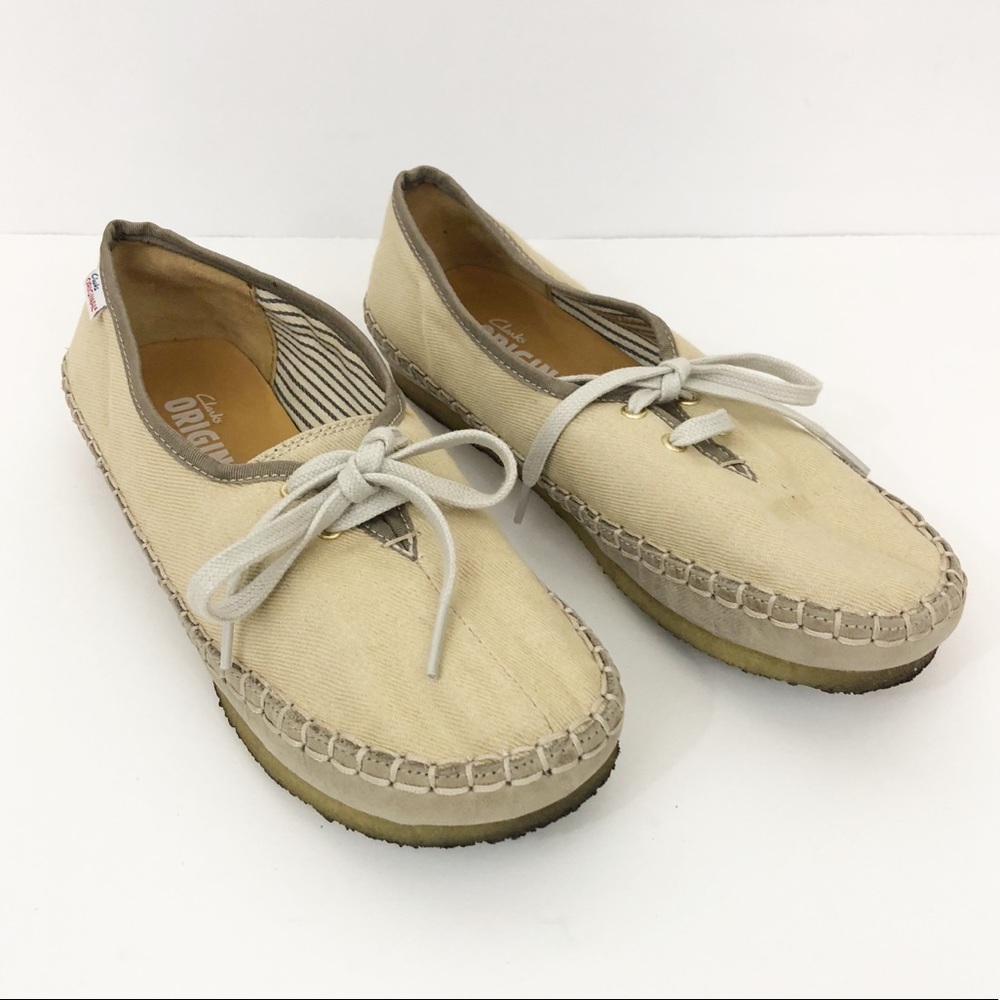 CLARKS ORIGINAL Faraway Beach Canvas Shoe Size 8
